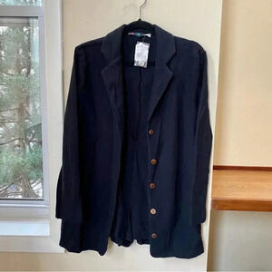 NWT Free People Lizzie Sweater Romper Onesie One Piece Blazer Knit Black XS